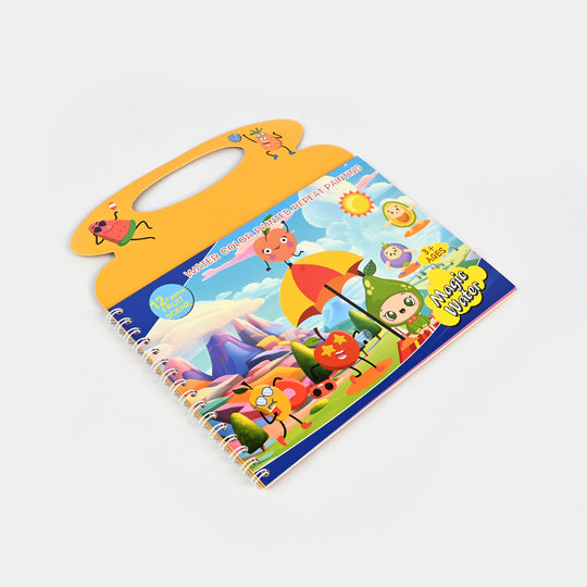 Children's book with colorful illustrations on a white background